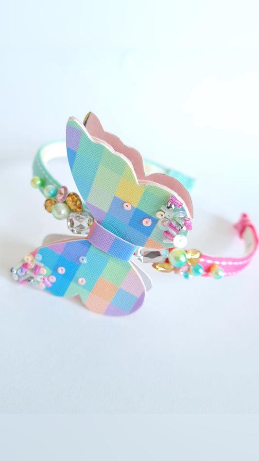 Embellished Pastel Butterfly hairband