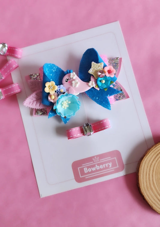 Playful Dolphin Bowclip Set