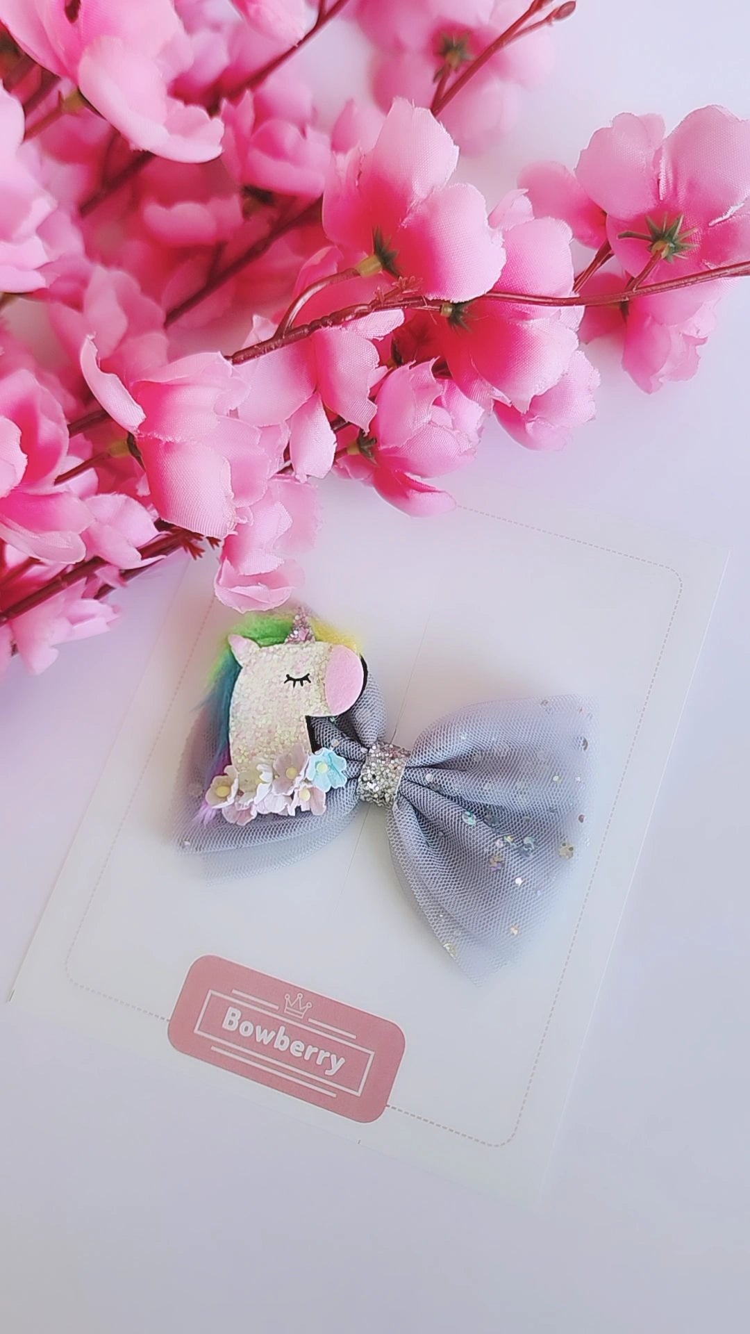 Dreamy Unicorn bow clip