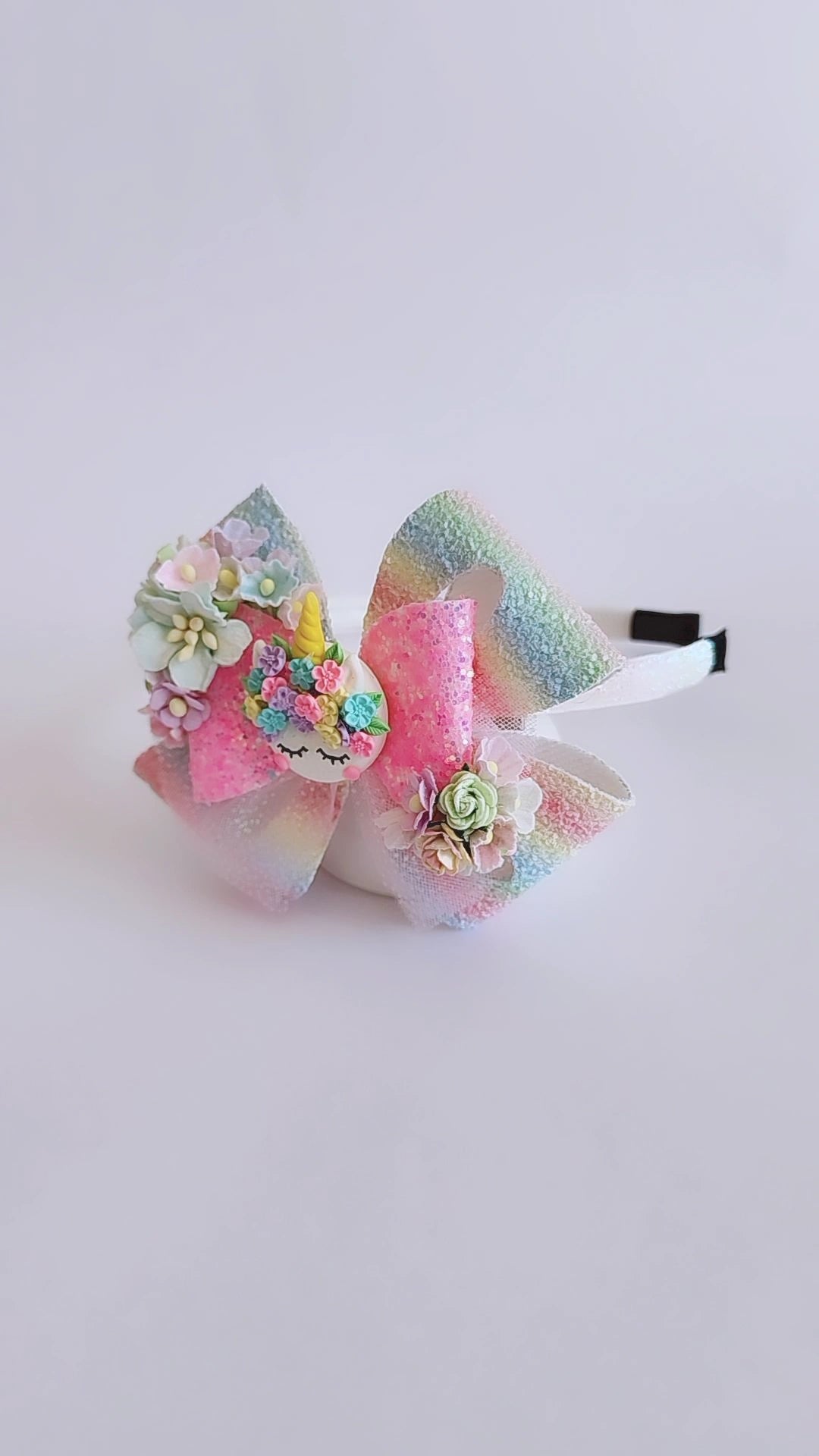 Paradise of Unicorn bow with Detachable hairband