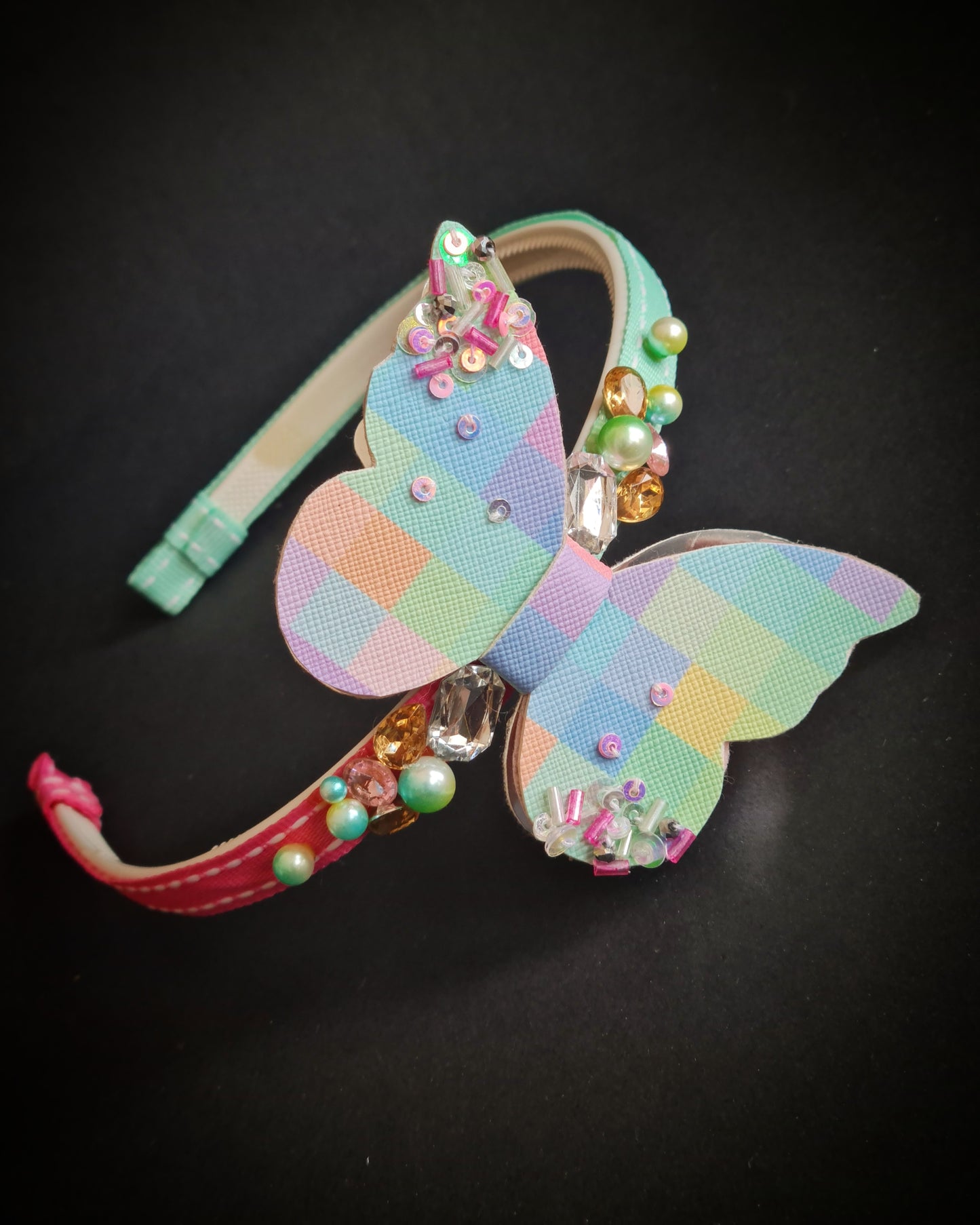 Embellished Pastel Butterfly hairband