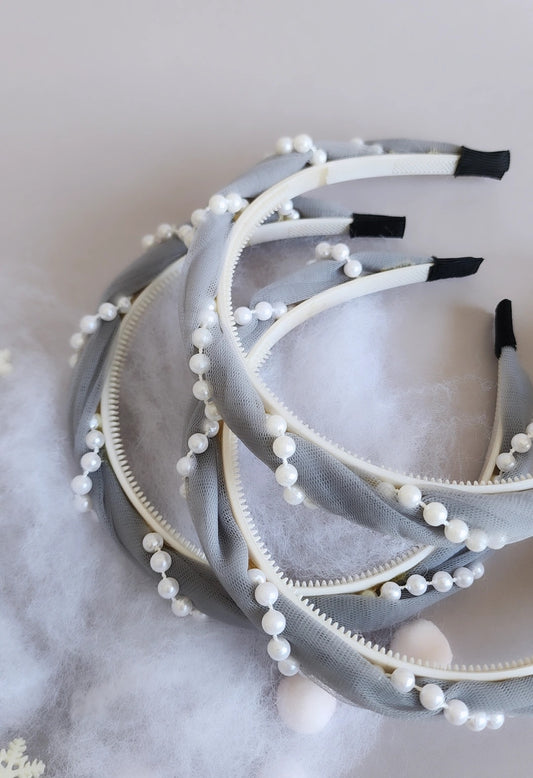 Wintry Pearled Hairband