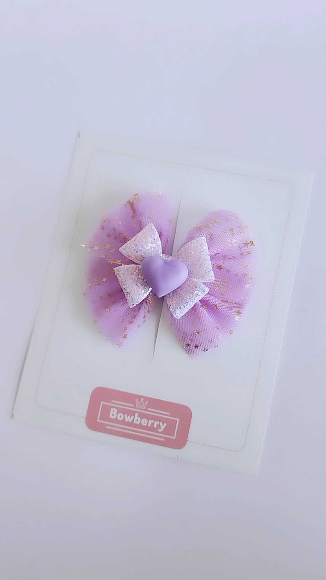 Lilac Love bow clip