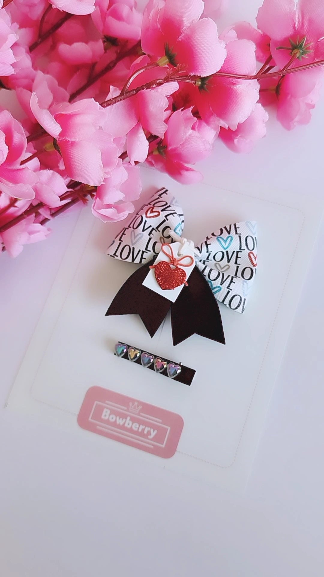 Love Letter bow clip set