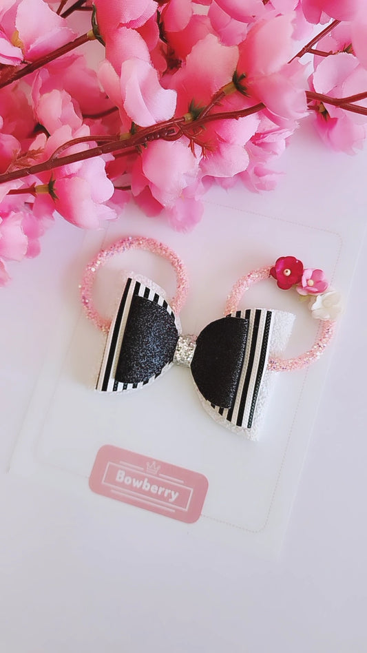 Minnie Mouse ears bow clip ( Pink )