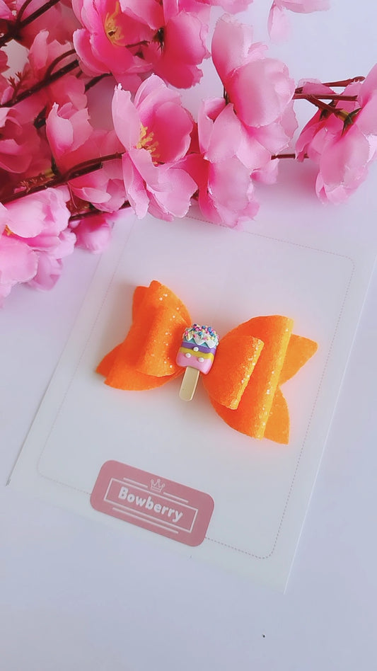 Orange County Popsicle bow clip