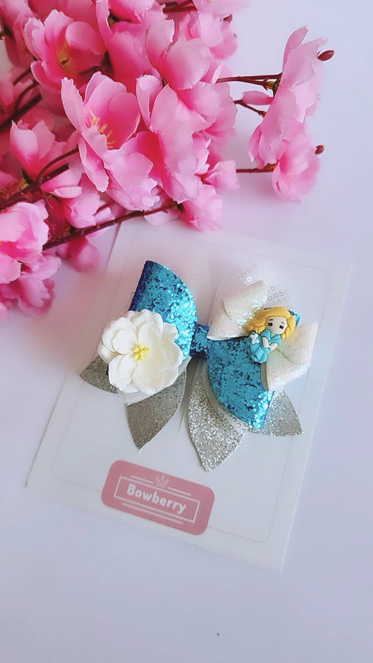 Princess Elsa bow clip