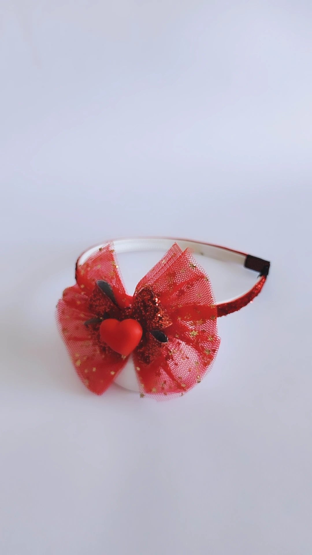 Red Love bow with Detachable hairband