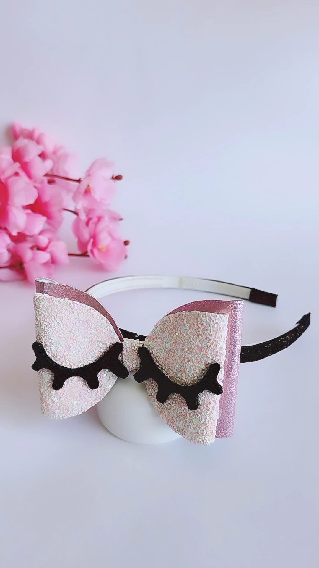 Sleepy Unicorn bow with Detachable hairband