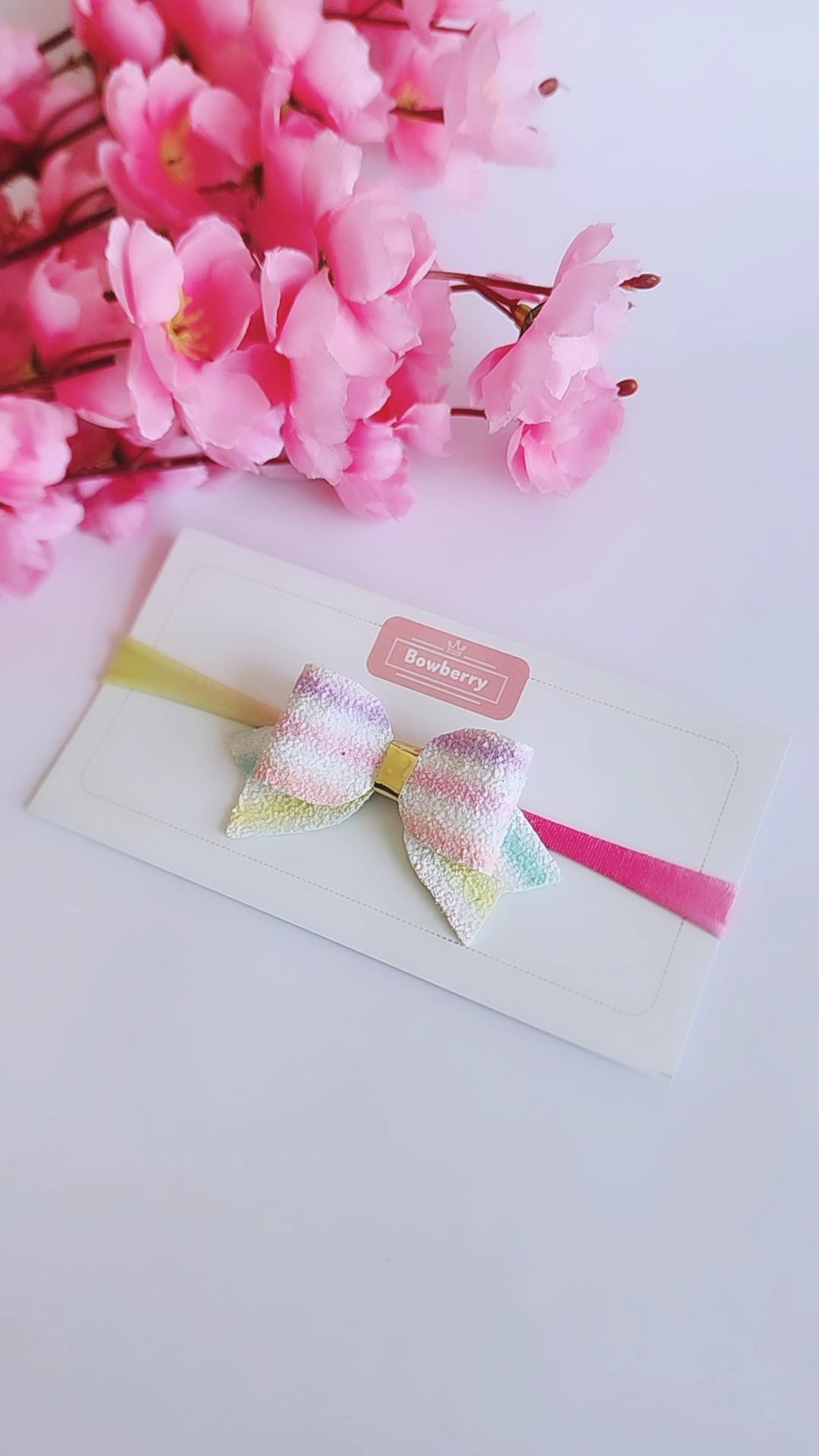 Unicorn Stripped bow headband