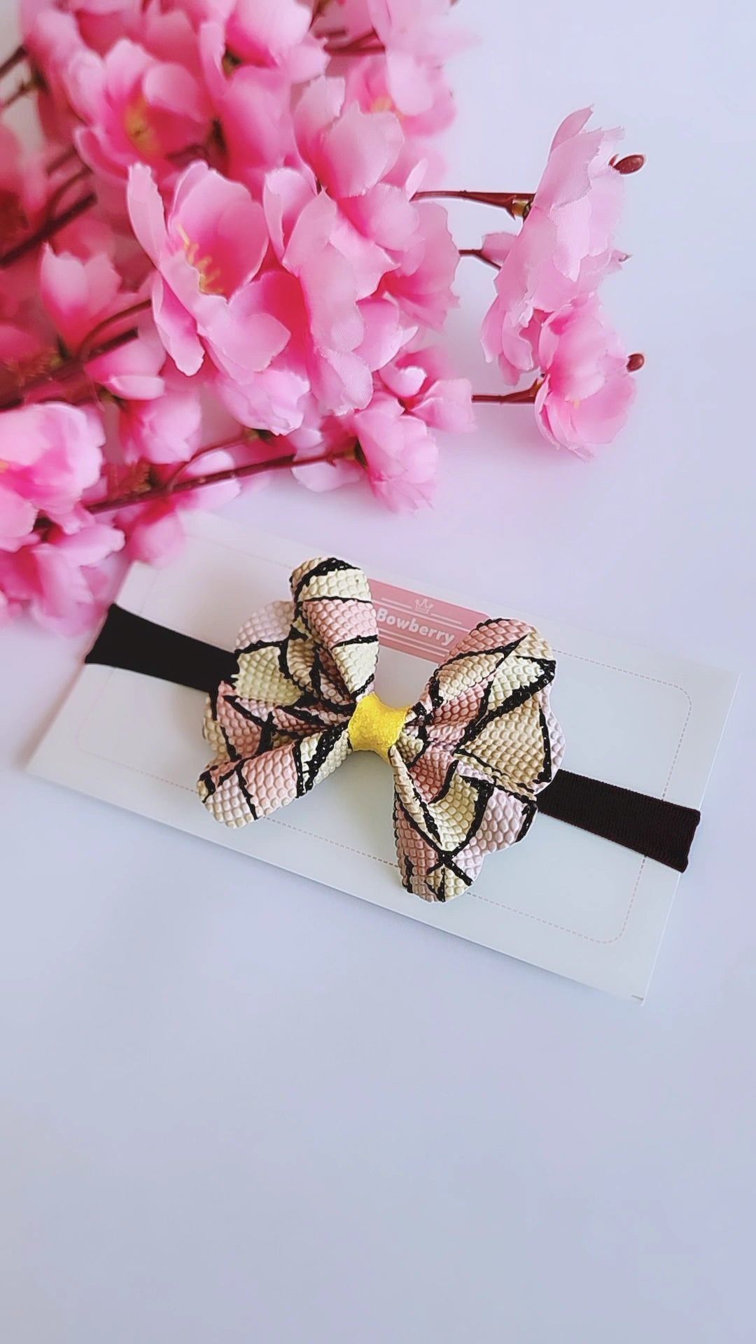 Yellow Flutterfly bow headband