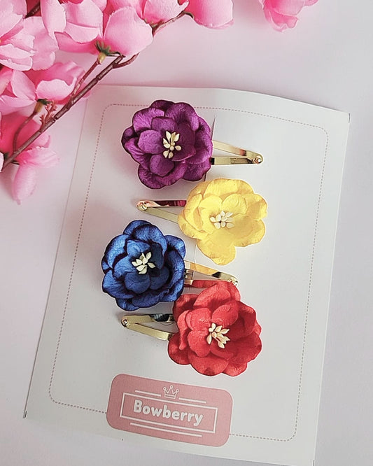 Bright Flowers set on snap clips