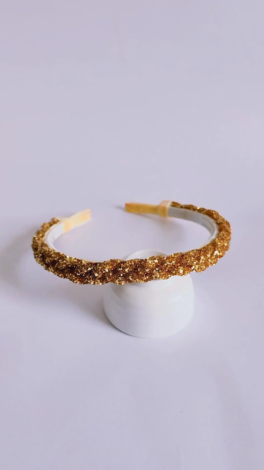 Gold Glitter Braided hairband